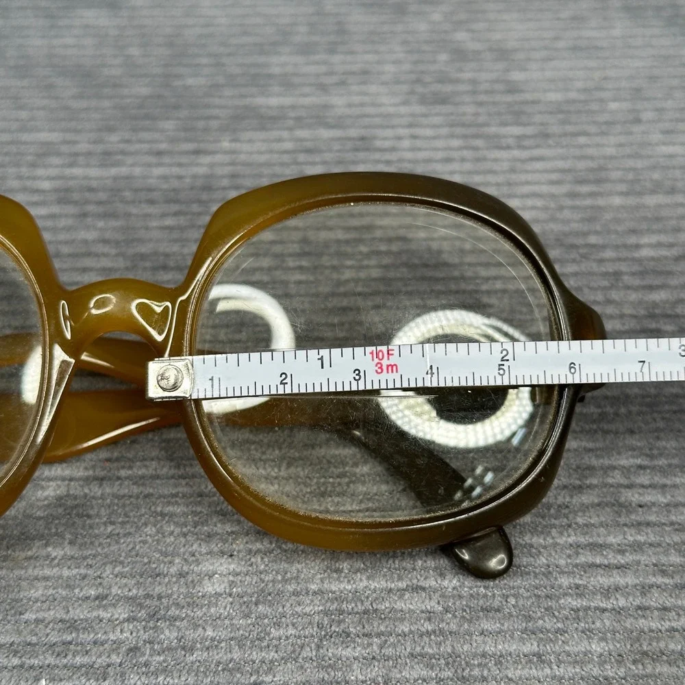 Vintage Y2K Austria Oversized Amber Green Gradient Eyeglasses 404 Retro Frames